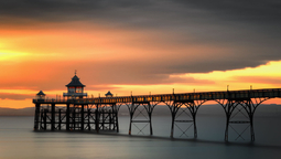 Clevedon Pier and sunset